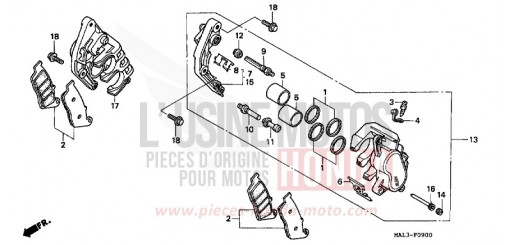 ETRIER DE FREIN AVANT CBR600FW de 1998